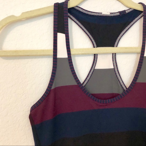 Lululemon Cool Racerback Tank Top Pow Stripe Plum - Picture 6 of 8